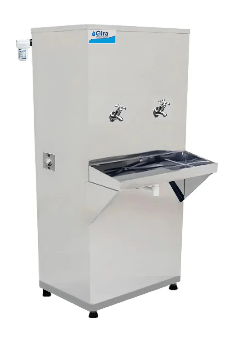 Bebedouro Industrial 50 Litros em aço inox, reservatório de 50 litros, atende até 125 pessoas por hora
